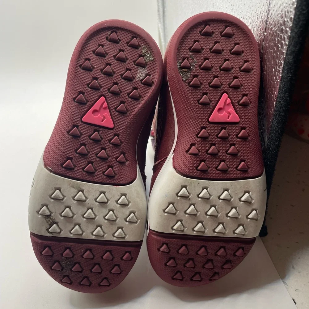 Plae Noel burgundy girls leather hi boots size 8c waterproof